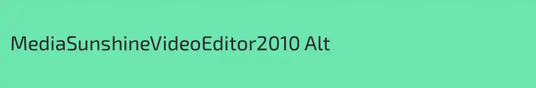 MediaSunshineVideoEditor2010 Alt